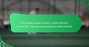 I Formācija: Jaudas skrējiens, spēles darbības potenciāls, ciešā gala izmantošana 6 cilvēku futbolā