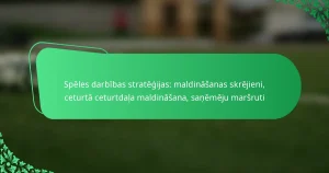 Spēles darbības stratēģijas: maldināšanas skrējieni, ceturtā ceturtdaļa maldināšana, saņēmēju maršruti