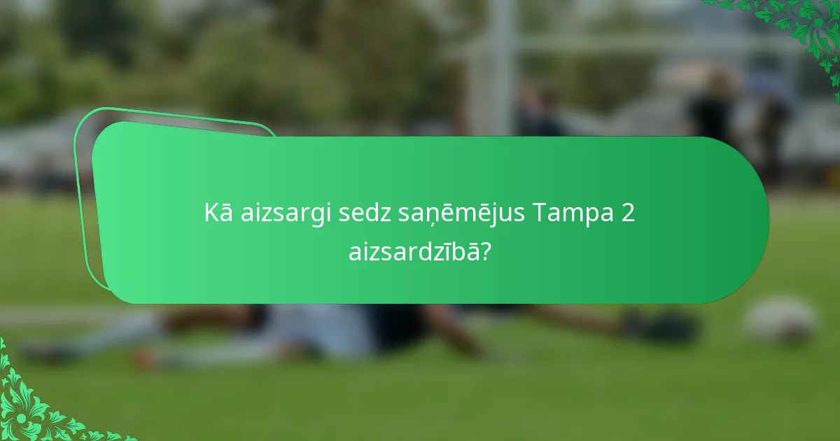 Kā aizsargi sedz saņēmējus Tampa 2 aizsardzībā?