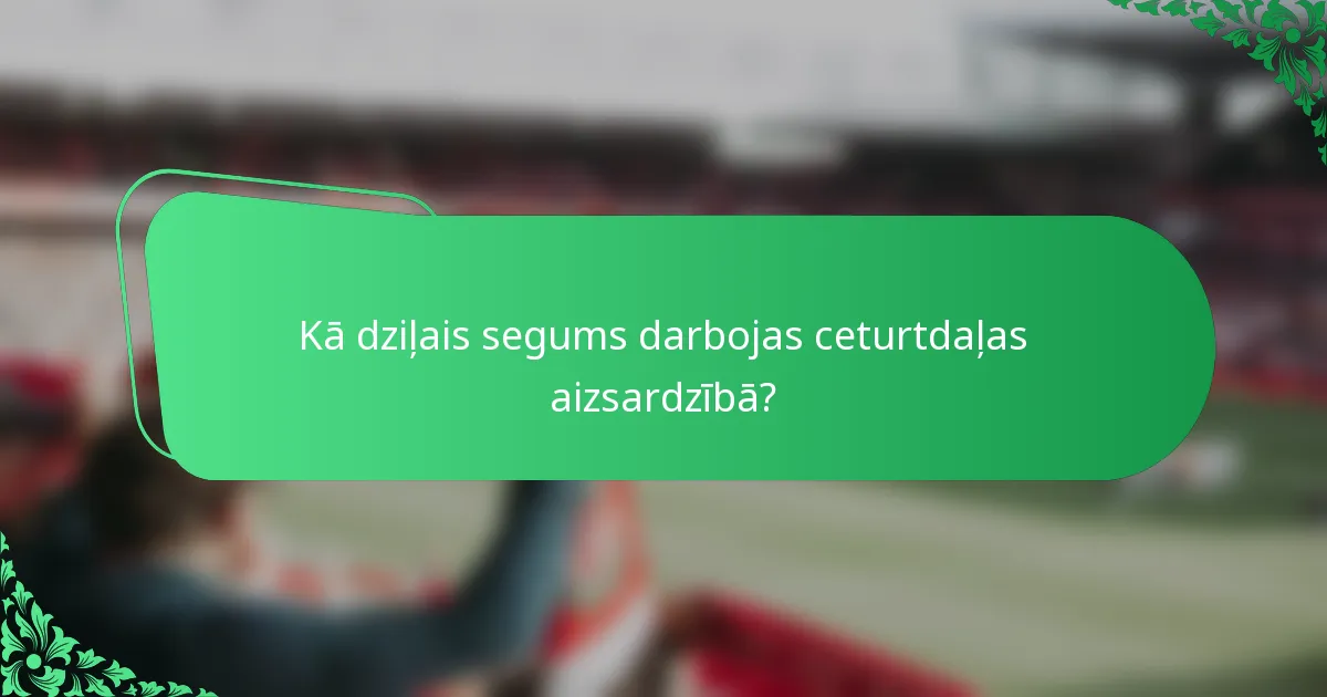 Kā dziļais segums darbojas ceturtdaļas aizsardzībā?