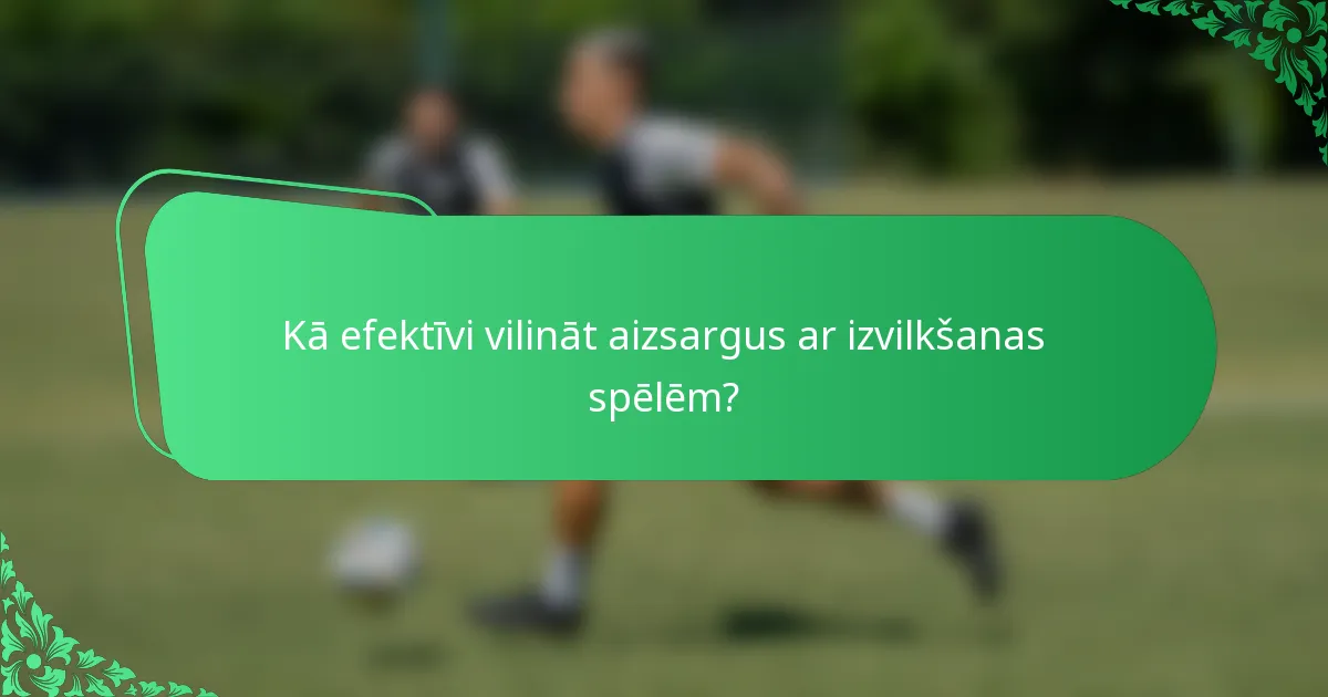 Kā efektīvi vilināt aizsargus ar izvilkšanas spēlēm?
