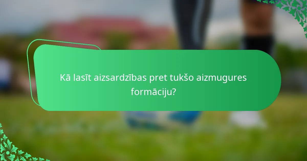 Kā lasīt aizsardzības pret tukšo aizmugures formāciju?