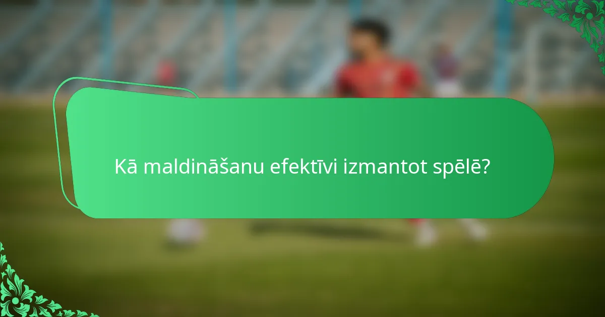 Kā maldināšanu efektīvi izmantot spēlē?